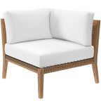Chaise d'angle de patio en bois de teck Clearwater Outdoor