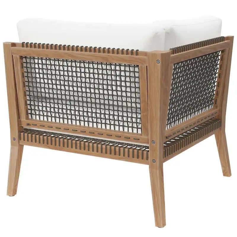 Chaise d'angle de patio en bois de teck Clearwater Outdoor