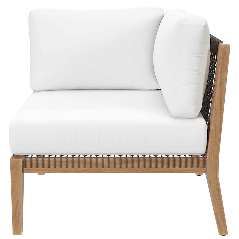 Chaise d'angle de patio en bois de teck Clearwater Outdoor