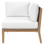 Chaise d'angle de patio en bois de teck Clearwater Outdoor