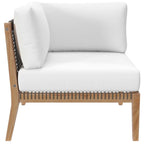 Chaise d'angle de patio en bois de teck Clearwater Outdoor