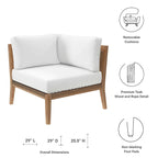 Chaise d'angle de patio en bois de teck Clearwater Outdoor