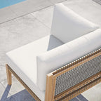 Chaise d'angle de patio en bois de teck Clearwater Outdoor