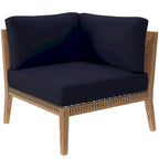 Chaise d'angle de patio en bois de teck Clearwater Outdoor