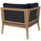 Chaise d'angle de patio en bois de teck Clearwater Outdoor