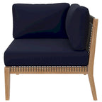 Chaise d'angle de patio en bois de teck Clearwater Outdoor