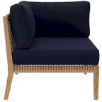 Chaise d'angle de patio en bois de teck Clearwater Outdoor