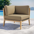 Chaise d'angle de patio en bois de teck Clearwater Outdoor