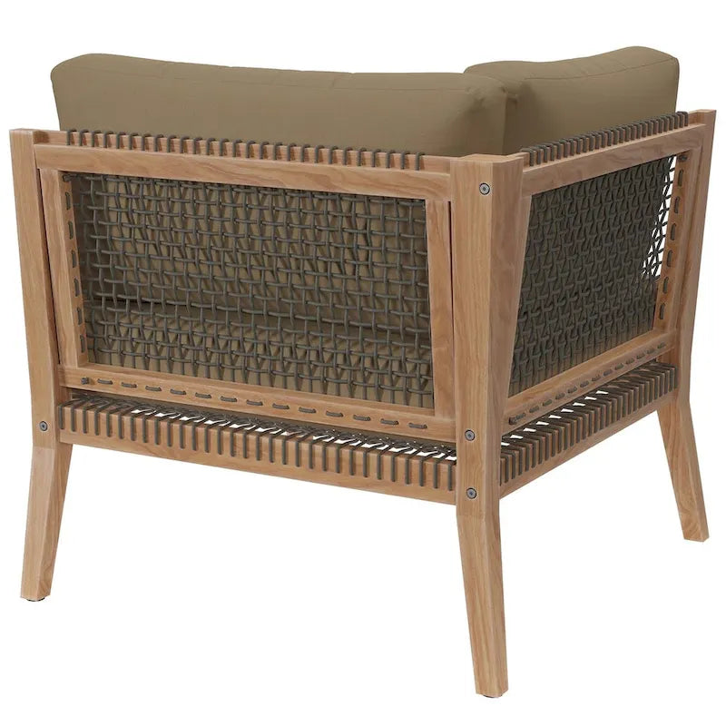 Chaise d'angle de patio en bois de teck Clearwater Outdoor