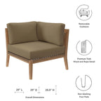 Chaise d'angle de patio en bois de teck Clearwater Outdoor