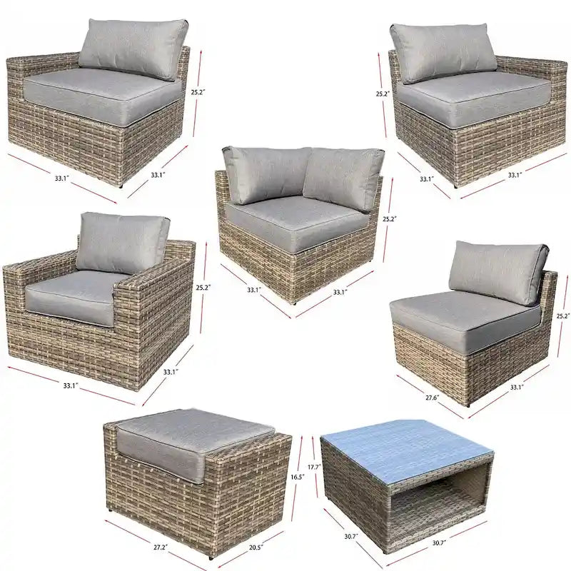 Ensemble de 11 chaises Ventura en rotin