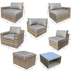 Ensemble de 11 chaises Ventura en rotin