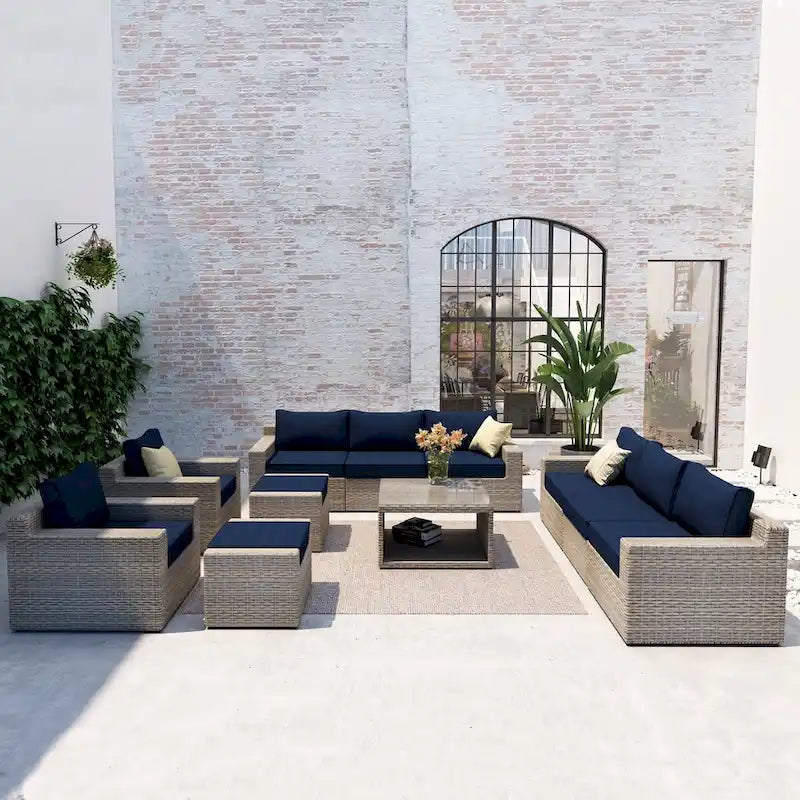 Ensemble de 11 chaises Ventura en rotin