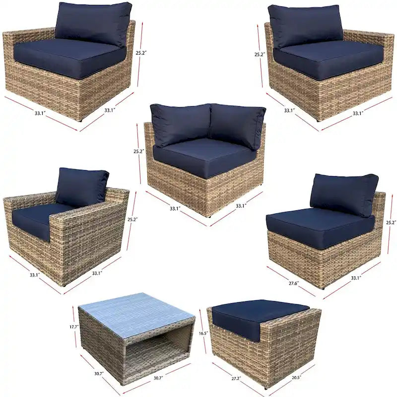 Ensemble de 11 chaises Ventura en rotin
