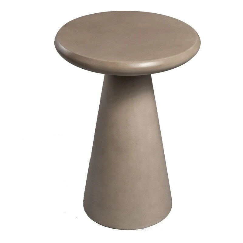 Table d'appoint extérieure Patio Watcher 16 po en béton Mgo en forme de champignon