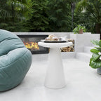 Table d'appoint extérieure Patio Watcher 16 po en béton Mgo en forme de champignon
