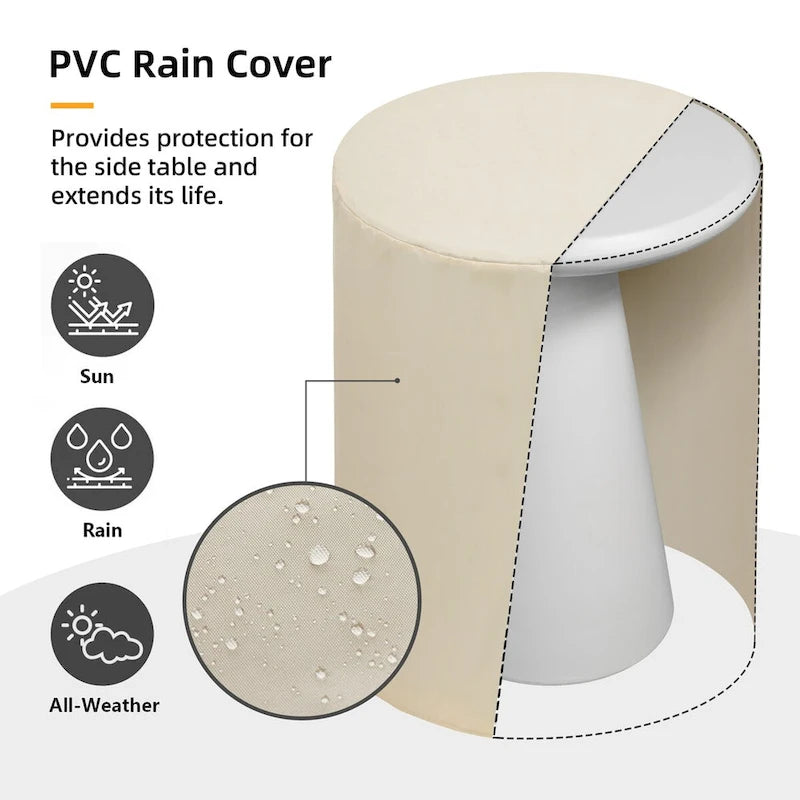 Table d'appoint extérieure Patio Watcher 16 po en béton Mgo en forme de champignon