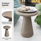 Table d'appoint extérieure Patio Watcher 16 po en béton Mgo en forme de champignon