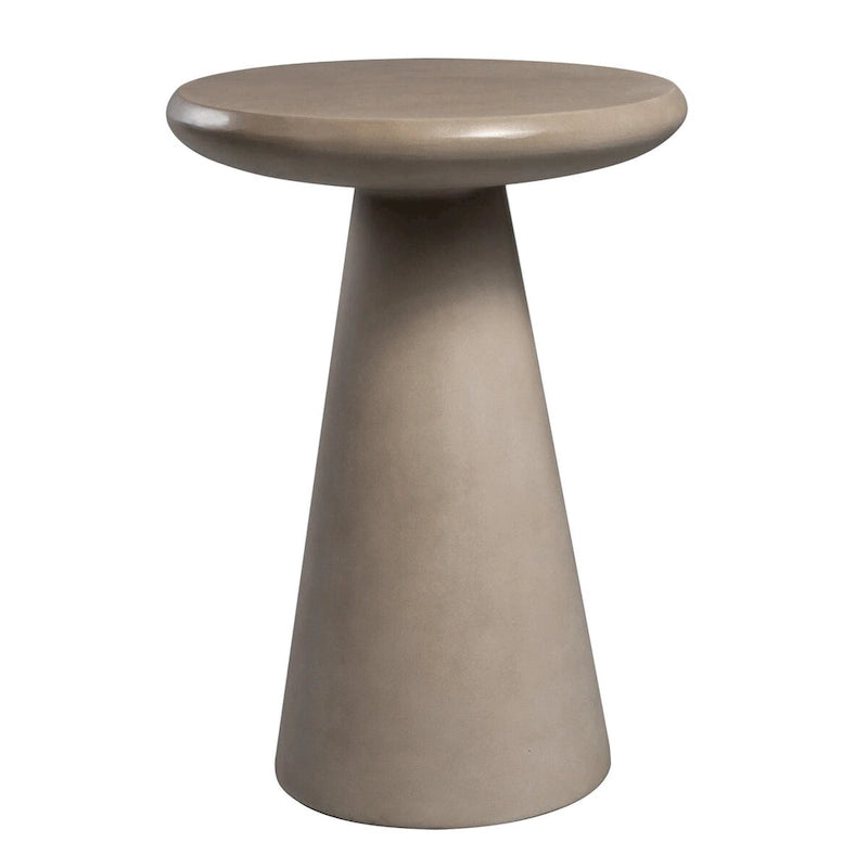 Table d'appoint extérieure Patio Watcher 16 po en béton Mgo en forme de champignon