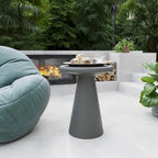Table d'appoint extérieure Patio Watcher 16 po en béton Mgo en forme de champignon