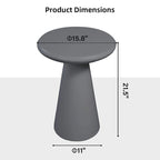 Table d'appoint extérieure Patio Watcher 16 po en béton Mgo en forme de champignon
