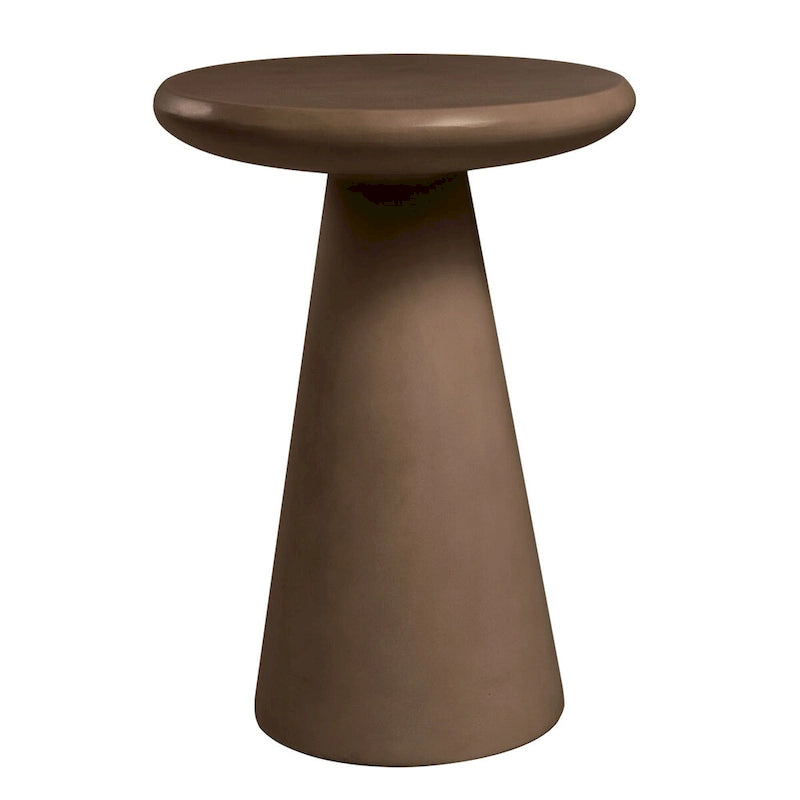 Table d'appoint extérieure Patio Watcher 16 po en béton Mgo en forme de champignon