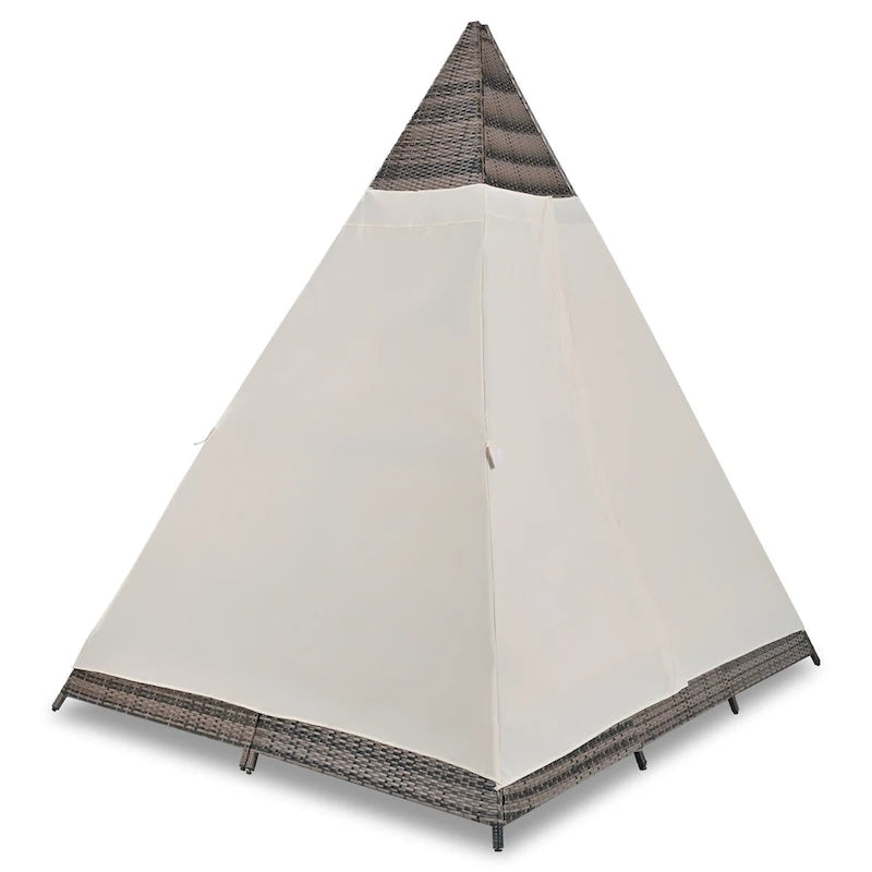 Nestfair Patio Outdoor Tent Shape Bonebody Daybed With Cushions