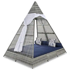 Nestfair Patio Outdoor Tent Shape Bonebody Daybed With Cushions