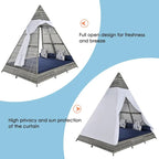 Nestfair Patio Outdoor Tent Shape Bonebody Daybed With Cushions
