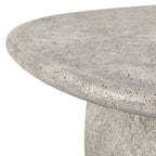 Table basse ronde d'extérieur en béton Britney de Classic Home (107 cm) - 107 cm L x 107 cm P x 46 cm H
