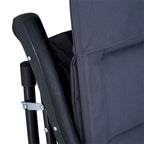 Ensemble de 3 chaises berçantes pliantes pour patio avec table basse en verre