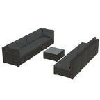 Ensemble de salon de jardin Patio Watcher 8 places en rotin avec coussins et table basse