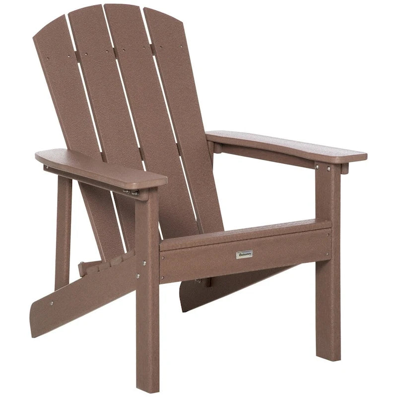 Chaise Adirondack, chaise de patio et de foyer en faux bois, en PEHD résistant aux intempéries