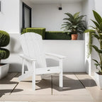 Chaise Adirondack, chaise de patio et de foyer en faux bois, en PEHD résistant aux intempéries