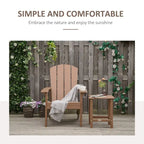 Chaise Adirondack, chaise de patio et de foyer en faux bois, en PEHD résistant aux intempéries