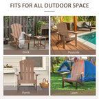 Chaise Adirondack, chaise de patio et de foyer en faux bois, en PEHD résistant aux intempéries