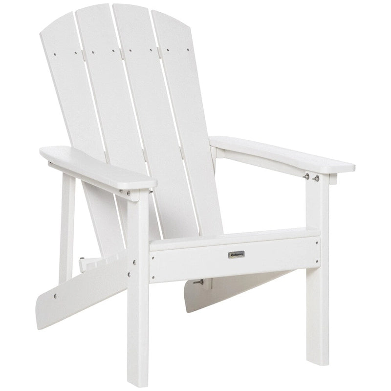 Chaise Adirondack, chaise de patio et de foyer en faux bois, en PEHD résistant aux intempéries