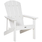 Chaise Adirondack, chaise de patio et de foyer en faux bois, en PEHD résistant aux intempéries