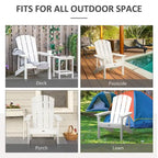 Chaise Adirondack, chaise de patio et de foyer en faux bois, en PEHD résistant aux intempéries