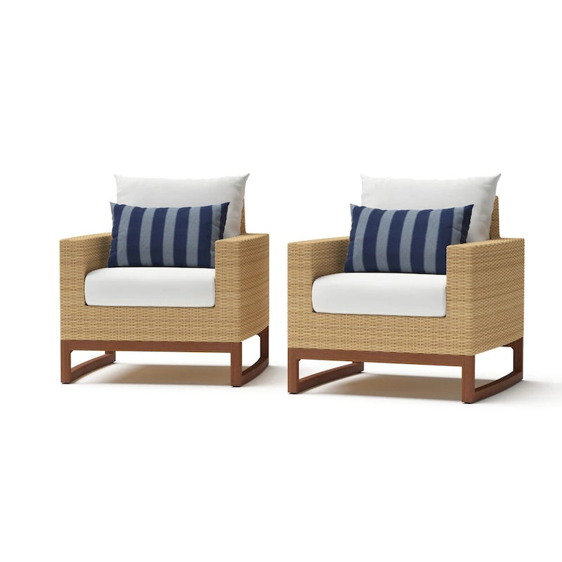 Milli Lot de 2 Fauteuils de jardin Sunbrella pour terrasse