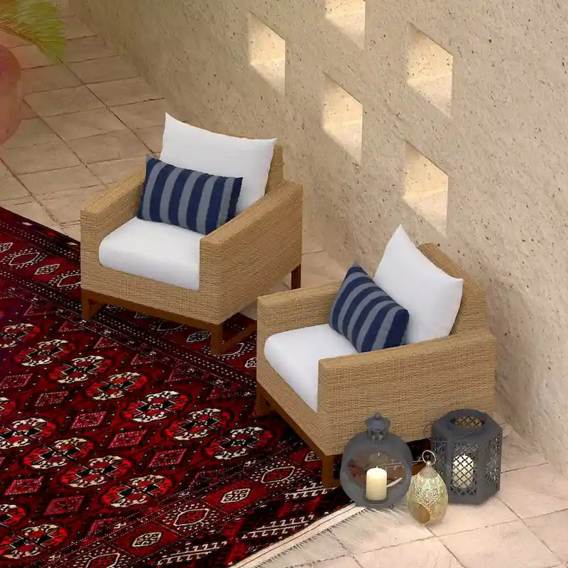 Milli Lot de 2 Fauteuils de jardin Sunbrella pour terrasse