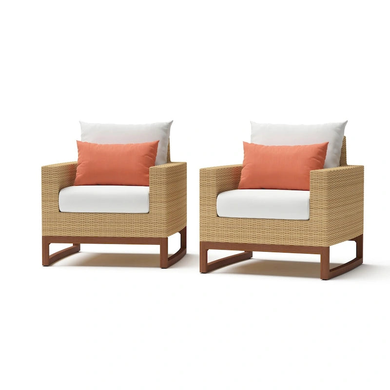 Milli Lot de 2 Fauteuils de jardin Sunbrella pour terrasse