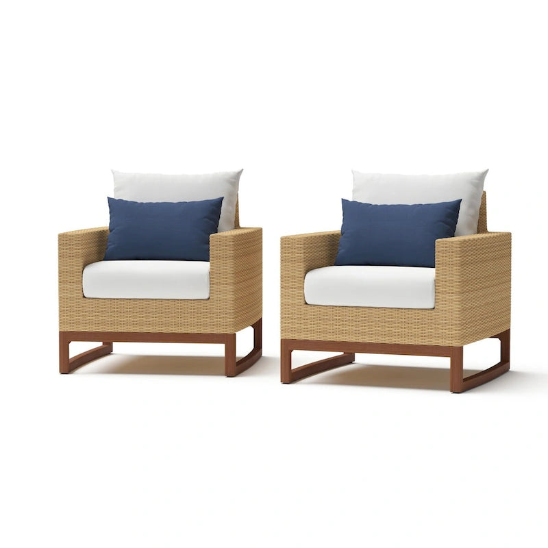 Milli Lot de 2 Fauteuils de jardin Sunbrella pour terrasse