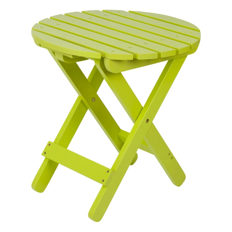 Remedy 19 Table pliante ronde en bois de cèdre assemblée