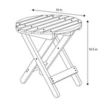 Remedy 19 Table pliante ronde en bois de cèdre assemblée