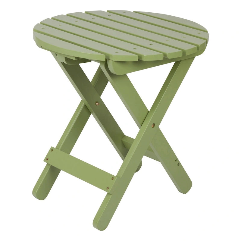Remedy 19 Table pliante ronde en bois de cèdre assemblée