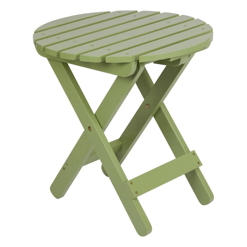 Remedy 19 Table pliante ronde en bois de cèdre assemblée