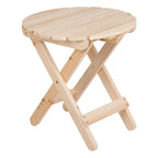 Remedy 19 Table pliante ronde en bois de cèdre assemblée