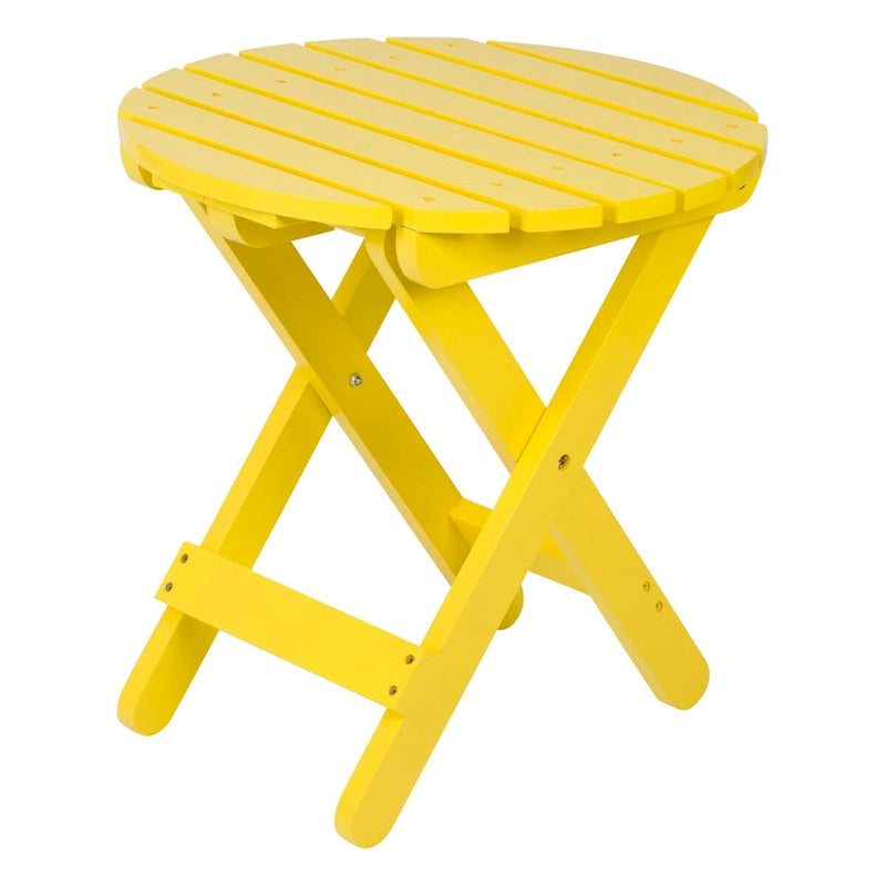 Remedy 19 Table pliante ronde en bois de cèdre assemblée