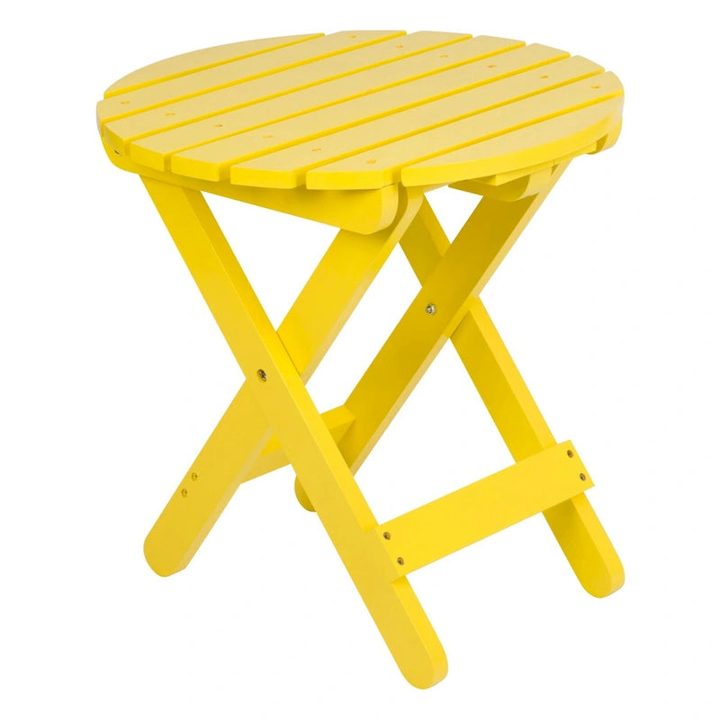 Remedy 19 Table pliante ronde en bois de cèdre assemblée